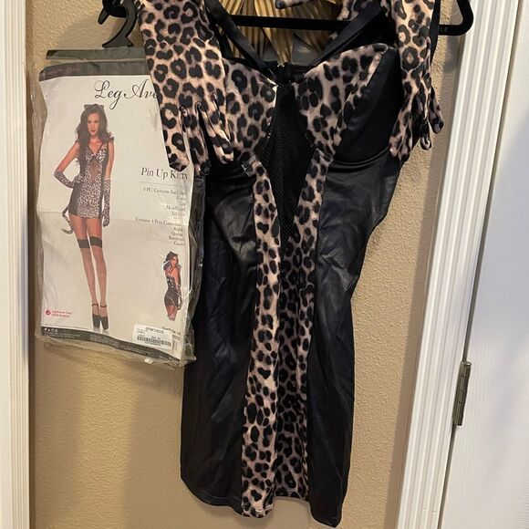 Leg Avenue Spartacus Pin Up Kitty Leopard Outfit Complete L - Picture 13 of 16